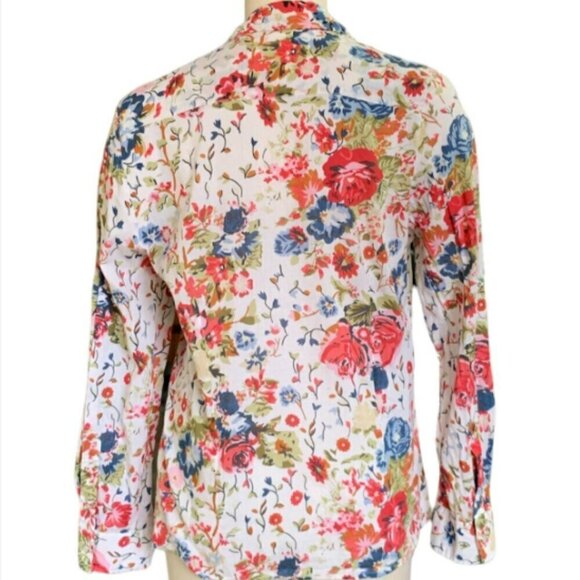 WD NY Cotton Western Floral Snap-Front Shirt Sz L #3F - Picture 6 of 8